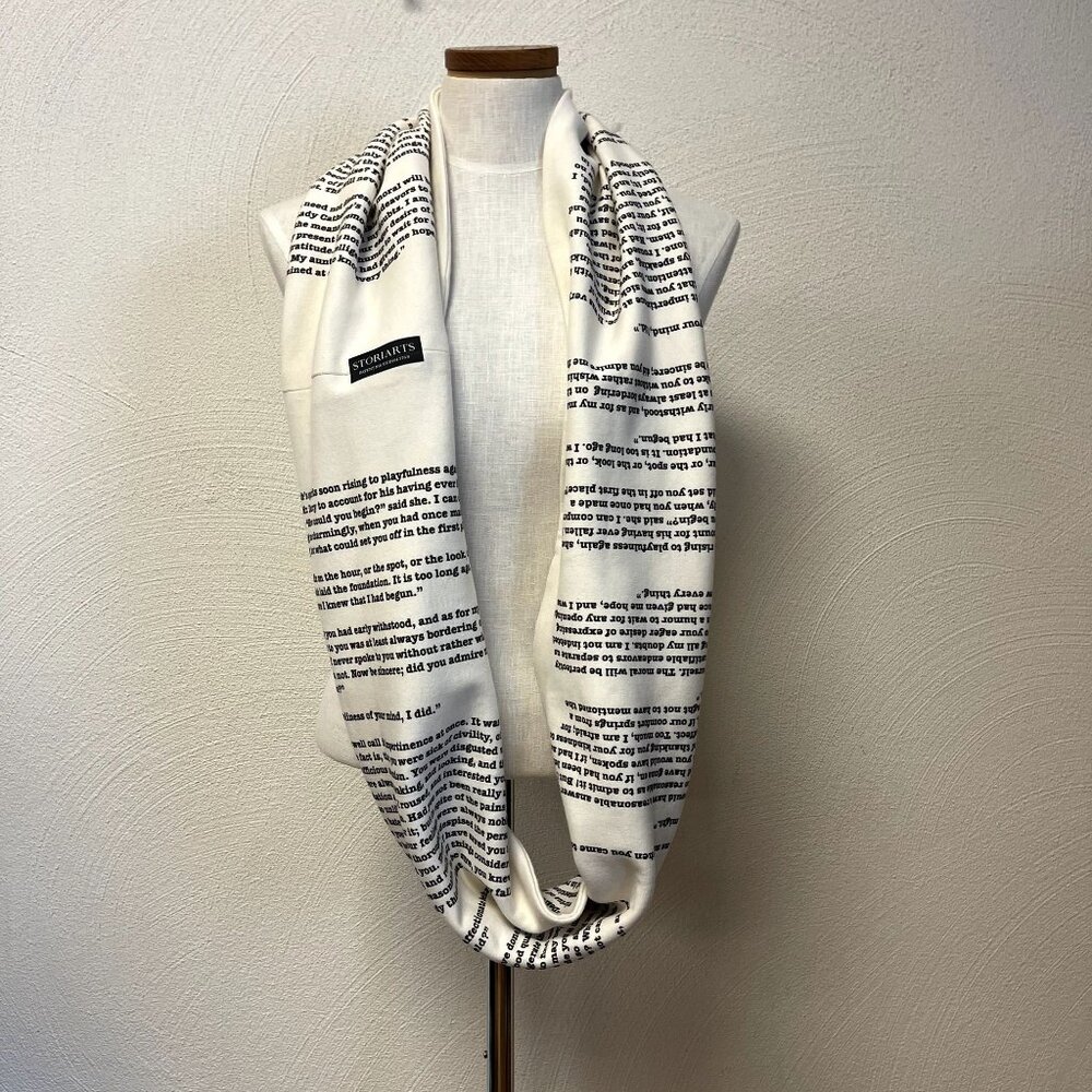 Storiarts Lightweight Pride and Prejudice Literary Infinity Scarf